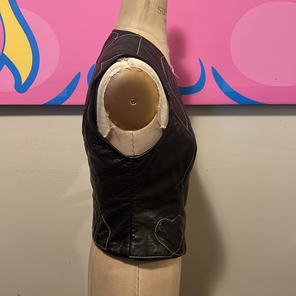 Moschino Black Oopsi Leather Vest - Picture 5 of 13